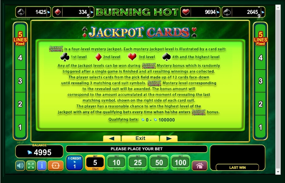 burning hot slot machine detail image 2