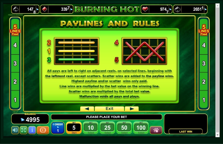 burning hot slot machine detail image 3