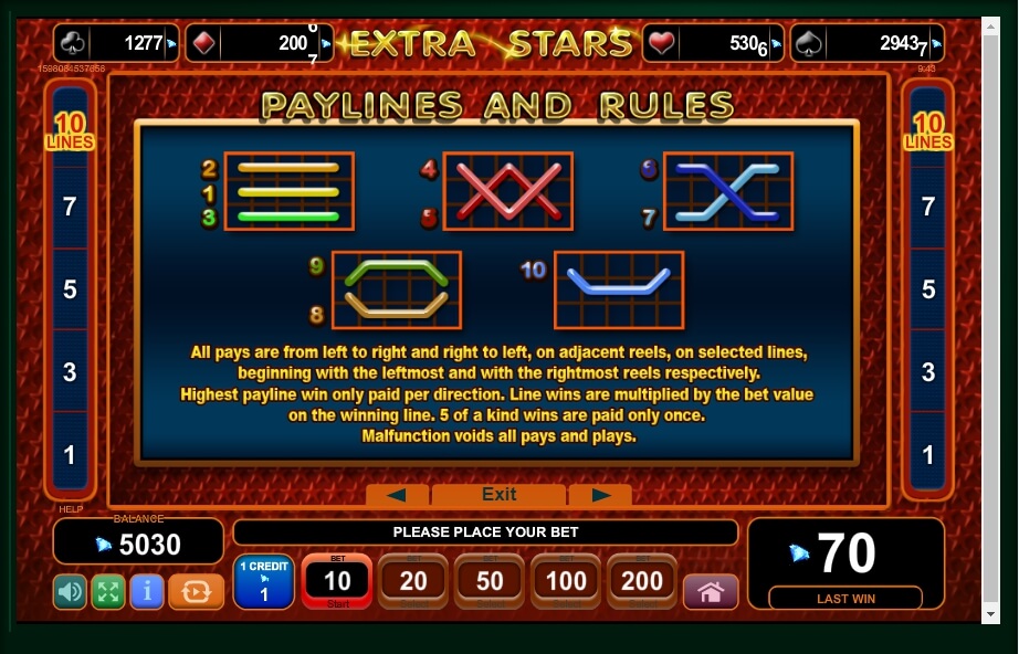 extra stars slot machine detail image 4