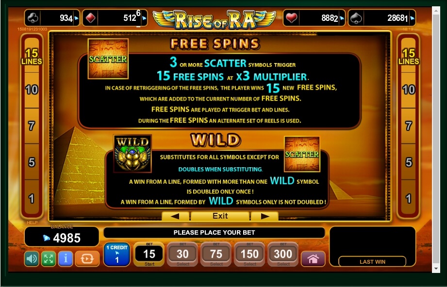 rise of ra slot machine detail image 1