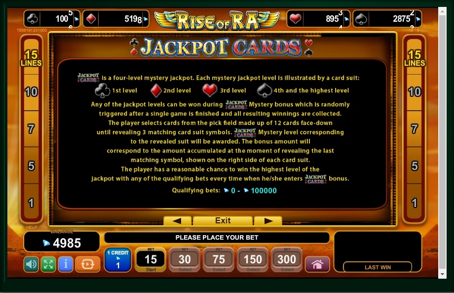 rise of ra slot machine detail image 3