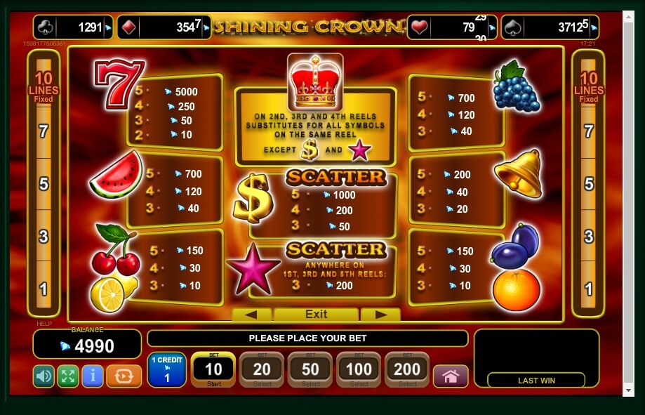 shining crown slot machine detail image 0
