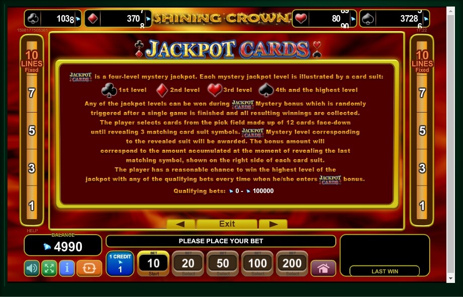 shining crown slot machine detail image 2