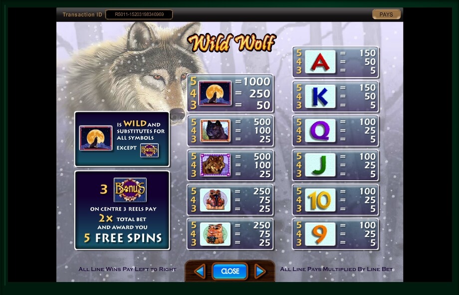 wild wolf slot machine detail image 0