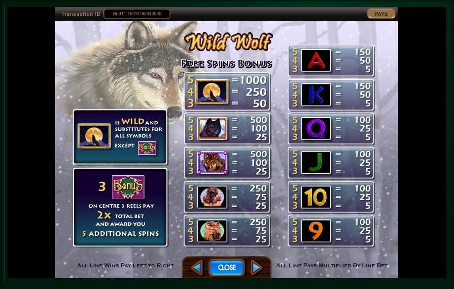wild wolf slot machine detail image 1